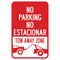 Signmission No Parking No Estacionar Tow Away Zone With Graph Aluminum, 12" x 18", A-1218-25020 A-1218-25020 - alternate 1
